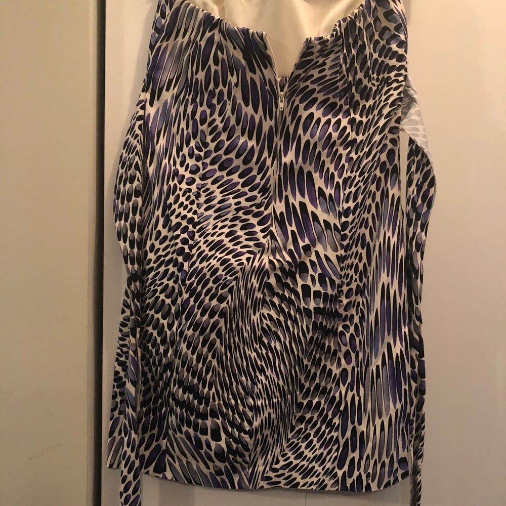 Strapless leopard print cocktail dress